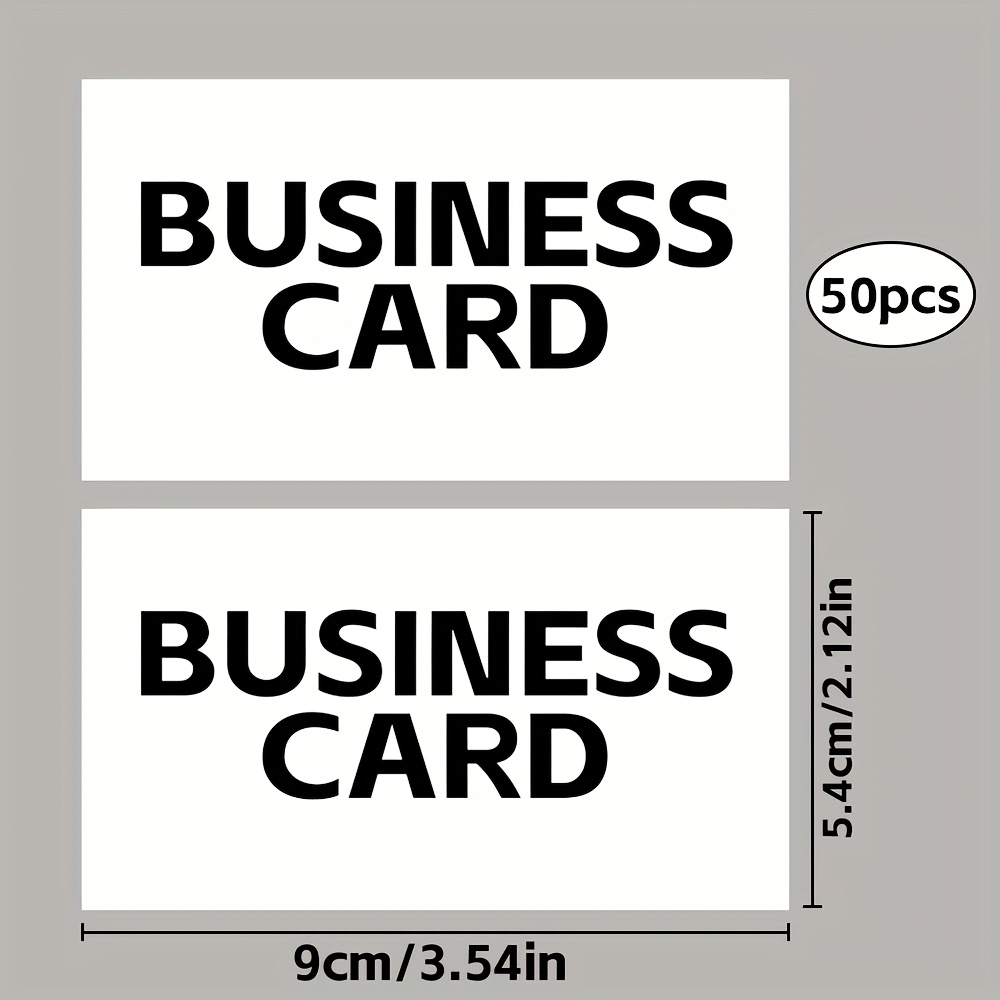 E-shop Personalisierte Visitenkarten - Anpassbares Set für Schreibtisch Dankeskarten, Matt-Finish, Verfügbar in 10/30/50/100/200/500/1000/2000 Sets,