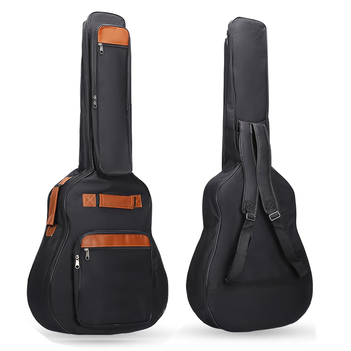 E-shop 5-Fach Gitarrentasche gepolsterte Gig Bag 11,5 mm dick für 39-41 Zoll Akustikgitarren mit verstellbarem Gurt 600D Oxford-Gewebe