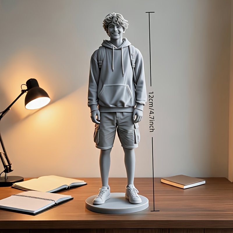 TEMU Personalized Figurine - Custom Hoodie Statue With Your Own Picture, Plastic Tabletop Keepsake Suitable Birthdays, Graduation Gifts, Presents,