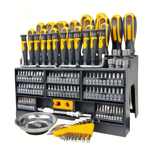 145pcs magnetic screwdrivers set with plastic racking precision screwdrivers key set nut driver and bit set diy tools for men tools gift