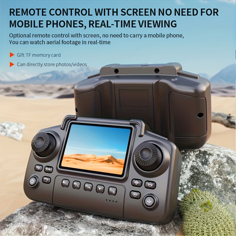 NEW Drone MAX Upgrade Edition Drone with Screen Control, Dual Camera, Obstacle Avoidance, Brushless Motor, Foldable Arms, Ideal for Night Flying, Remote Control with Screen