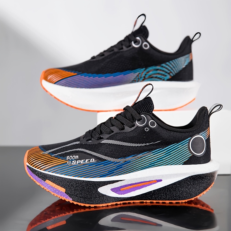 [Sneakers] A Pair of High-End Black And Gray Casual Business Running And Hiking Shoes for Men, Featuring a Popcorn High-Elastic Sole That Is Wear-Resistant And Scratch-Resistant, Suitable for Various Terrains And Can Be Worn in All Seasons