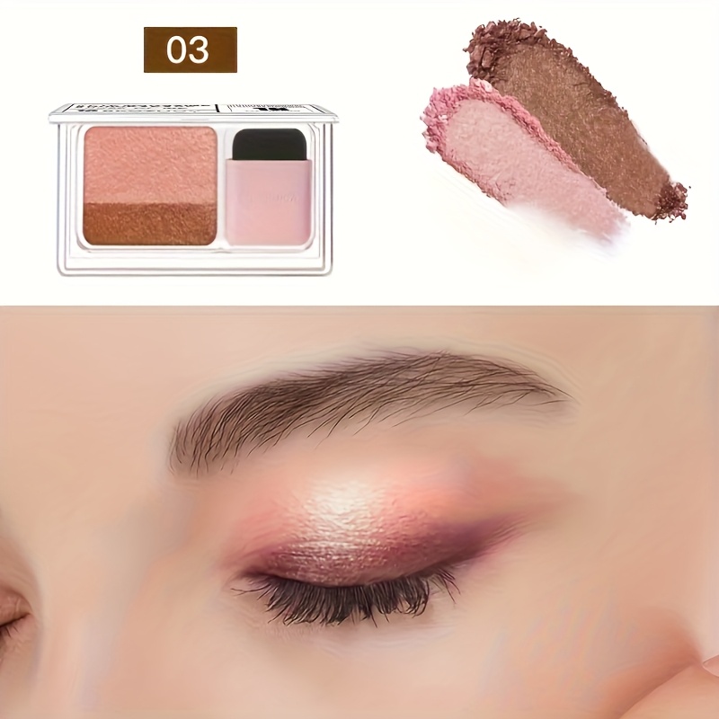 A Shimmering Dual-color Eyeshadow Palette With 5-8 Diverse Shades, Easy To Blend, Long-lasting Waterproof Eye Makeup, Includes A Brush