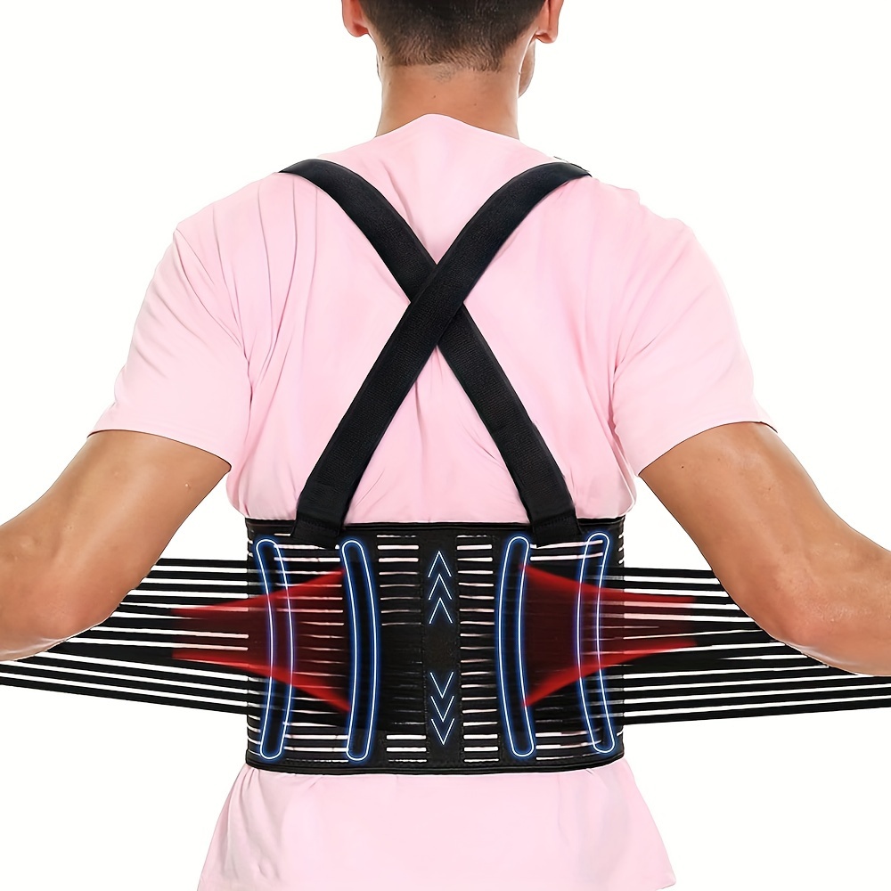 adjustable lumbar support belt suspenders breathable Temu