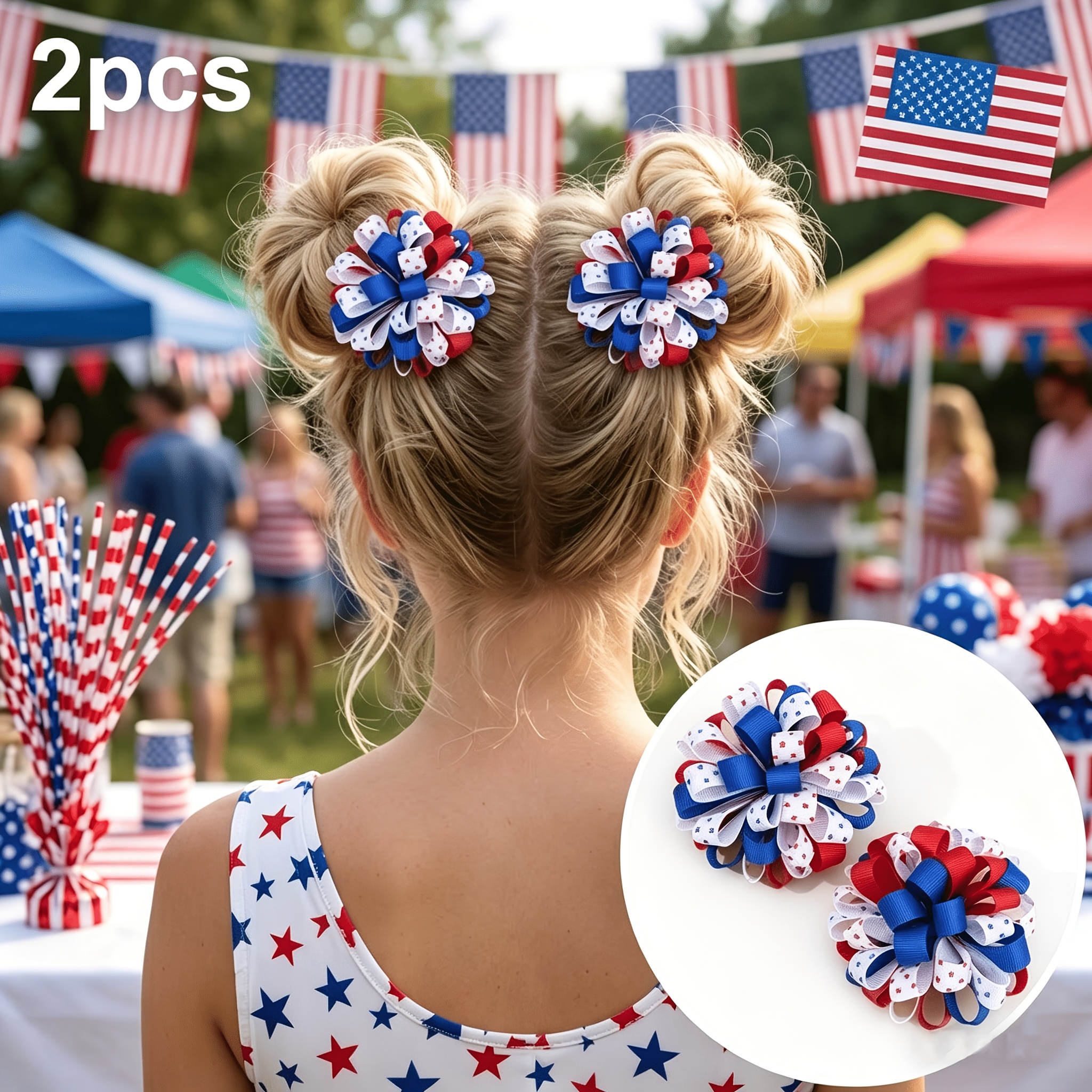 2pcs hydrangea floral hair clips for women   hairpins american   print hair barrettes boutique hair accessories for women