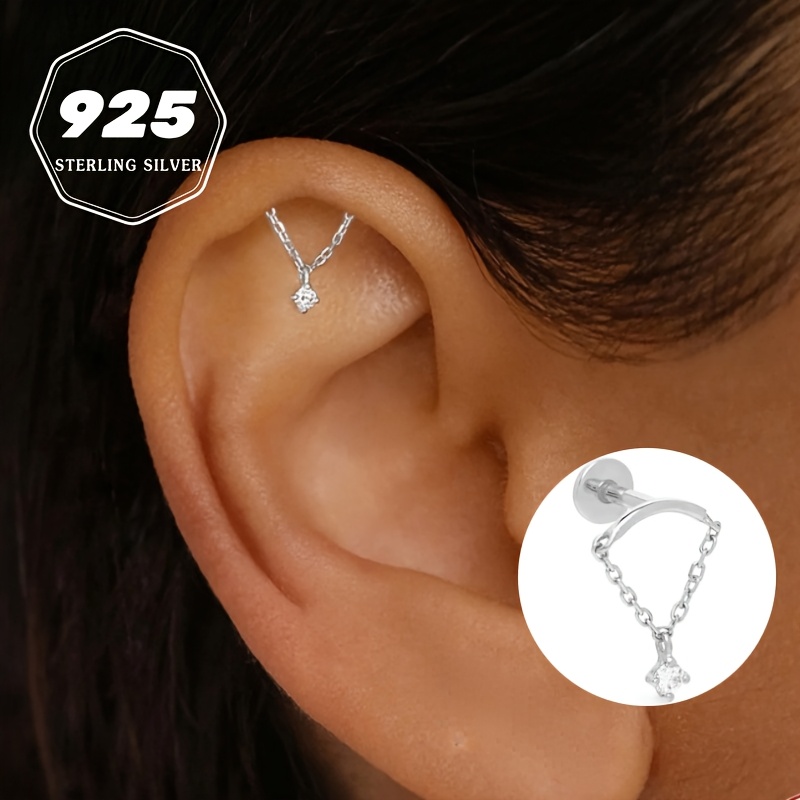 

Fashionable, Simple And S925 Tassel Piercing Ear Bone Wedding Jewelry 0.5g/0.02oz