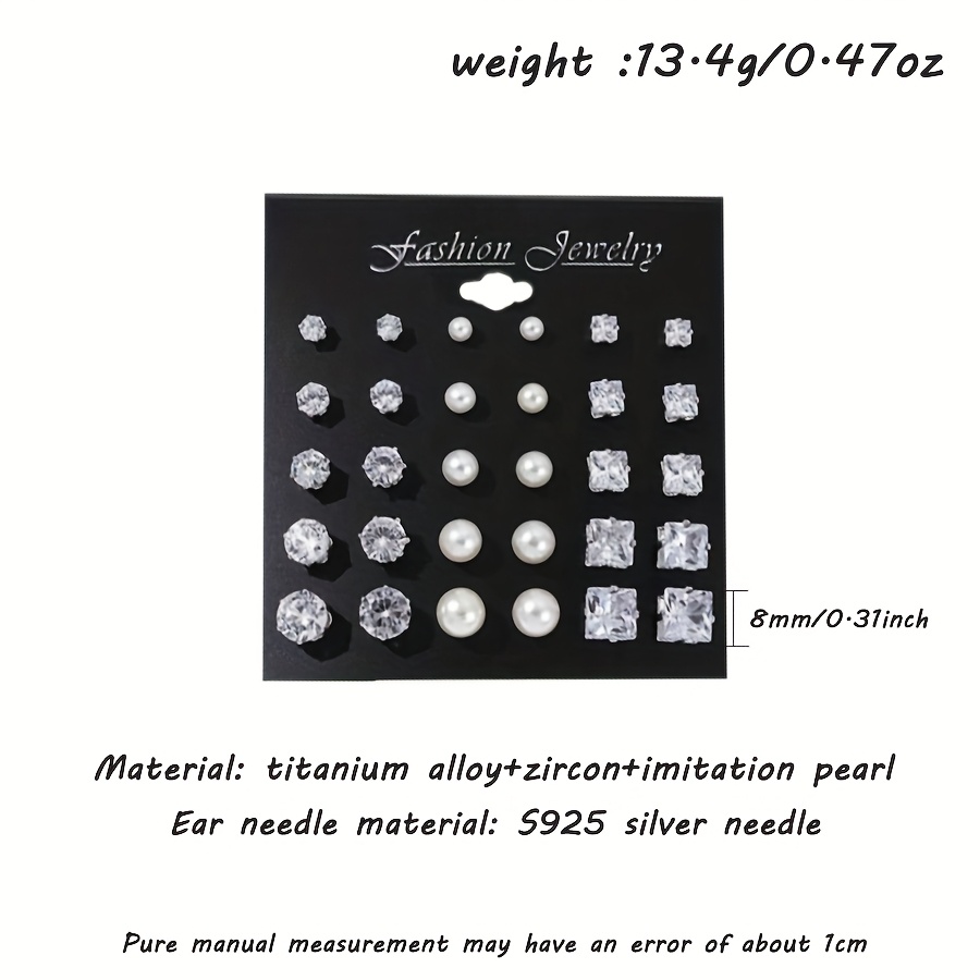 15 pairs of simple and stylish earrings a perfect earring set that   used in any scene suitable for most daily occasions or for gift   hypoallergenic earrings for sensitive ears minimalist stud earrings women Product details 2