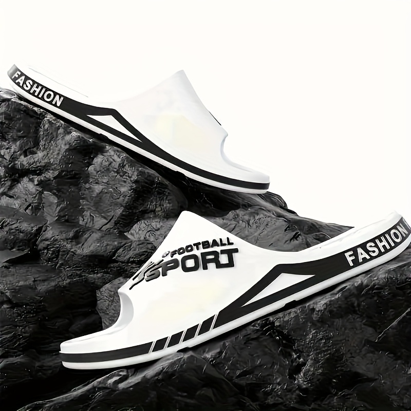 Lightweight EVA Slide Sandals with Geometric Pattern - Open Toe Slip On mens lightweight eva slide sandals open toe geometric - Temu  main image 4