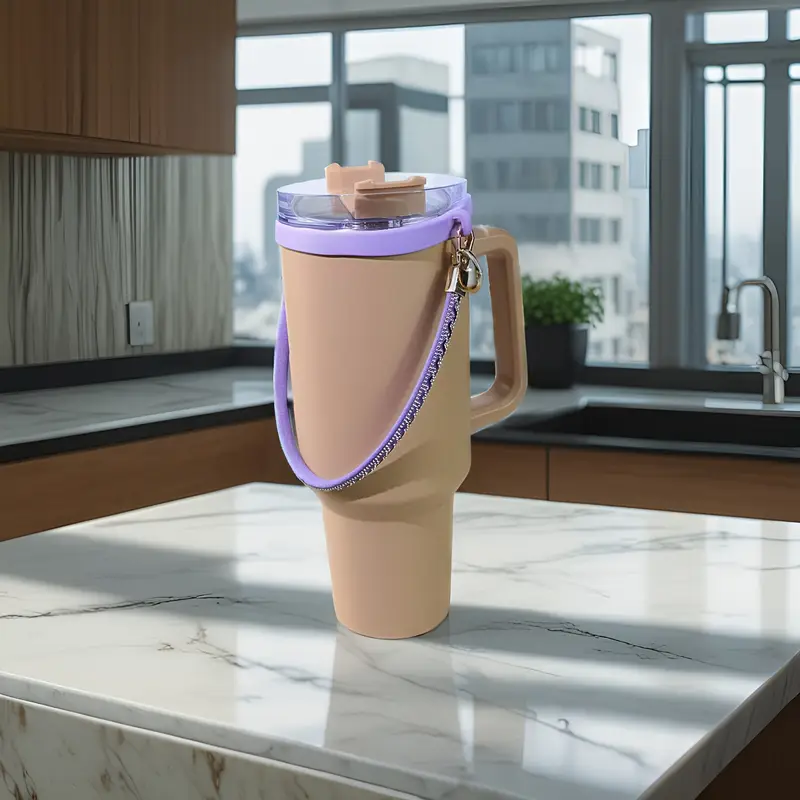 correa para botellas de agua con diamantes de para vasos de 8-40 oz - accesorio multiusos para gimnasio y senderismo (rosa/ / ), correa para teléfono y cadenas diy, regalo ideal para mujer, asa aislada para tazas Detalles del producto 5