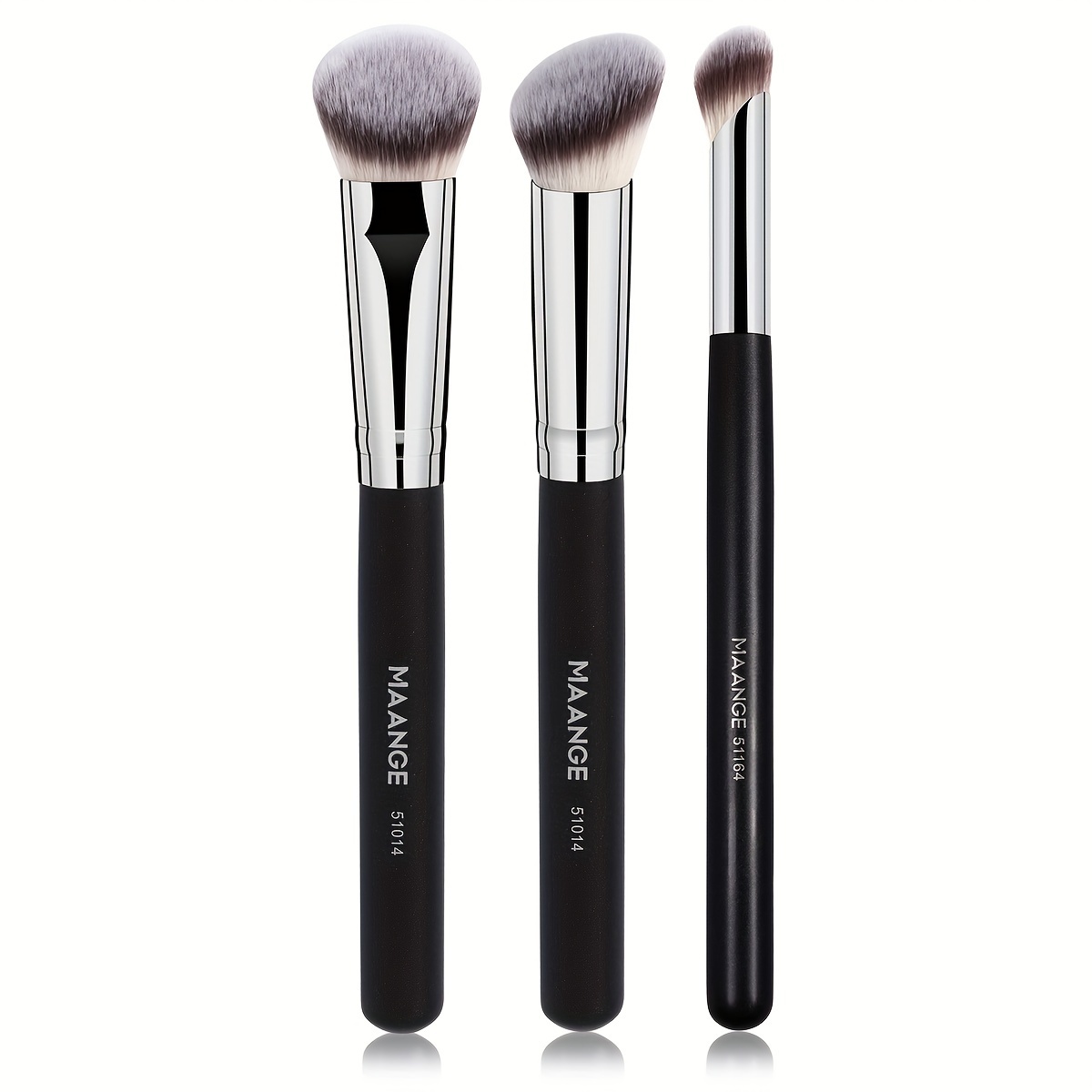 3pcs Makeup Brushes Foundation Brush Concealer And Portable Facial Makeup Tools Beginner Set Suitable For Campus