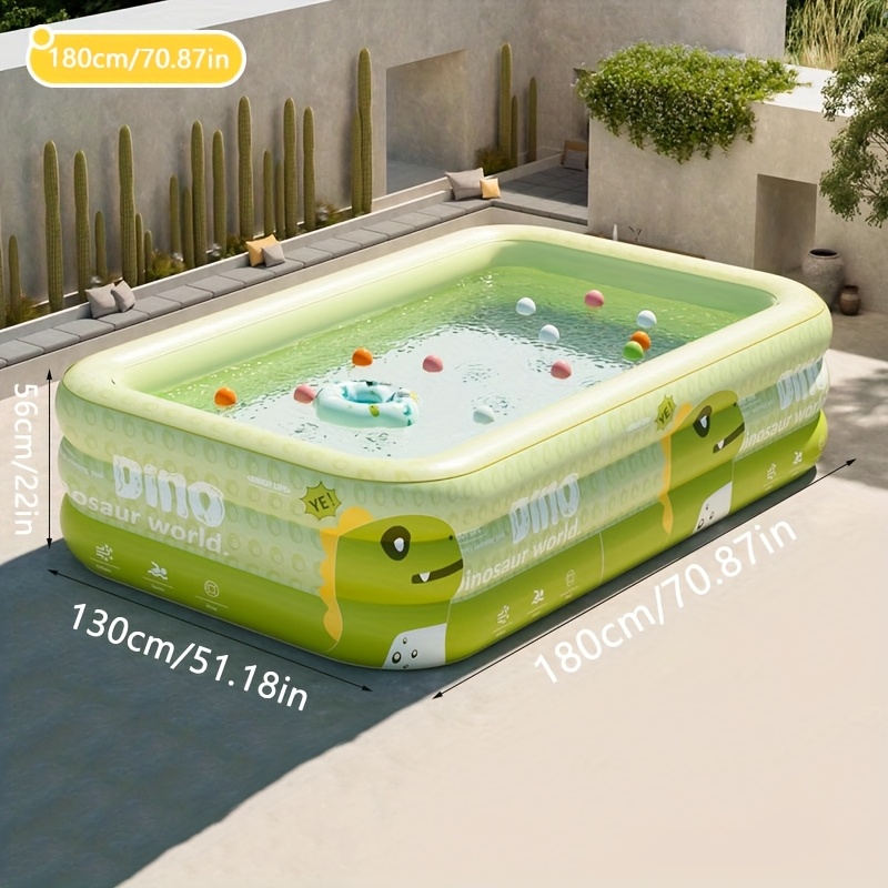 large inflatable swimming pool cute   pattern very suitable for family swimming courtyard pool party durable pvc material foldable storage easy to carry perfect new year halloween christmas holiday gift