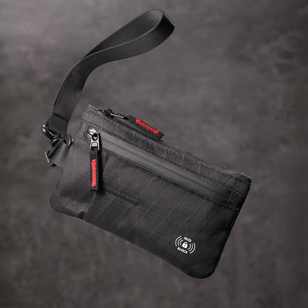 E-shop Upgrade Großformat-Geldbörse, RFID-Schutz Kreditkartenhalter, Handgelenk-Organizer-Tasche für Damen Herren, Clutch Handtasche mit Reißverschluss