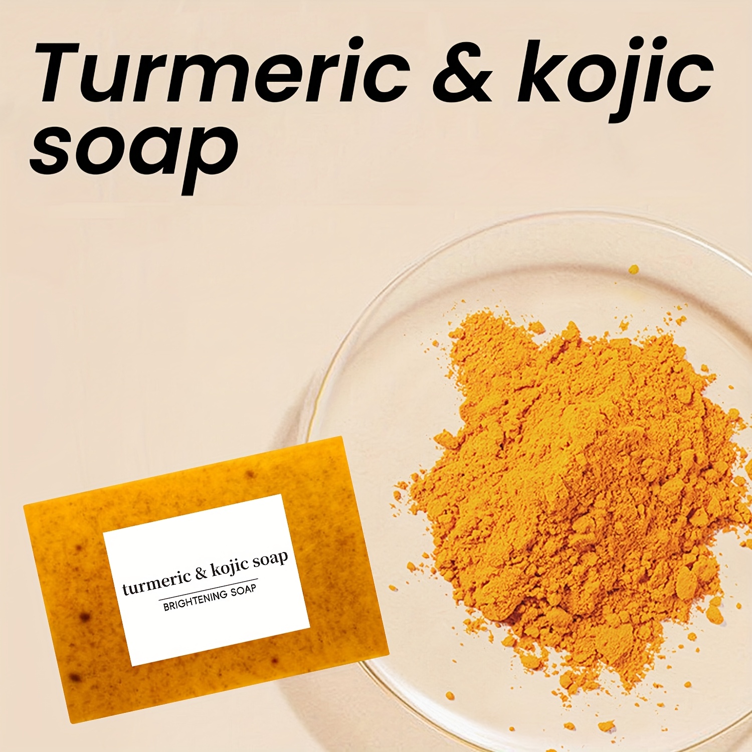 5pcs Turmeric Lemon Acid Soap Handmade Soap, Used for Face and Hands, Deep Cleaning and Moisturizing, Multi-functional Handmade Soap for Face Washing, Mild and Non-irritating Foam, Moisturizing Skin, Suitable for All Skin Types