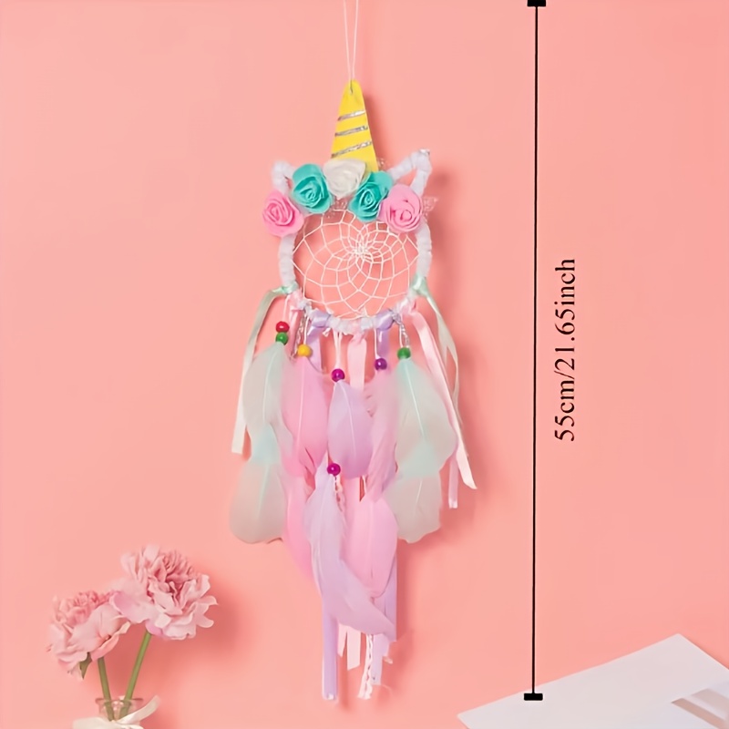 TEMU 【商品名】ピンクの耳のユニコーンリボン、手作りクラフト、レーション、壁掛け