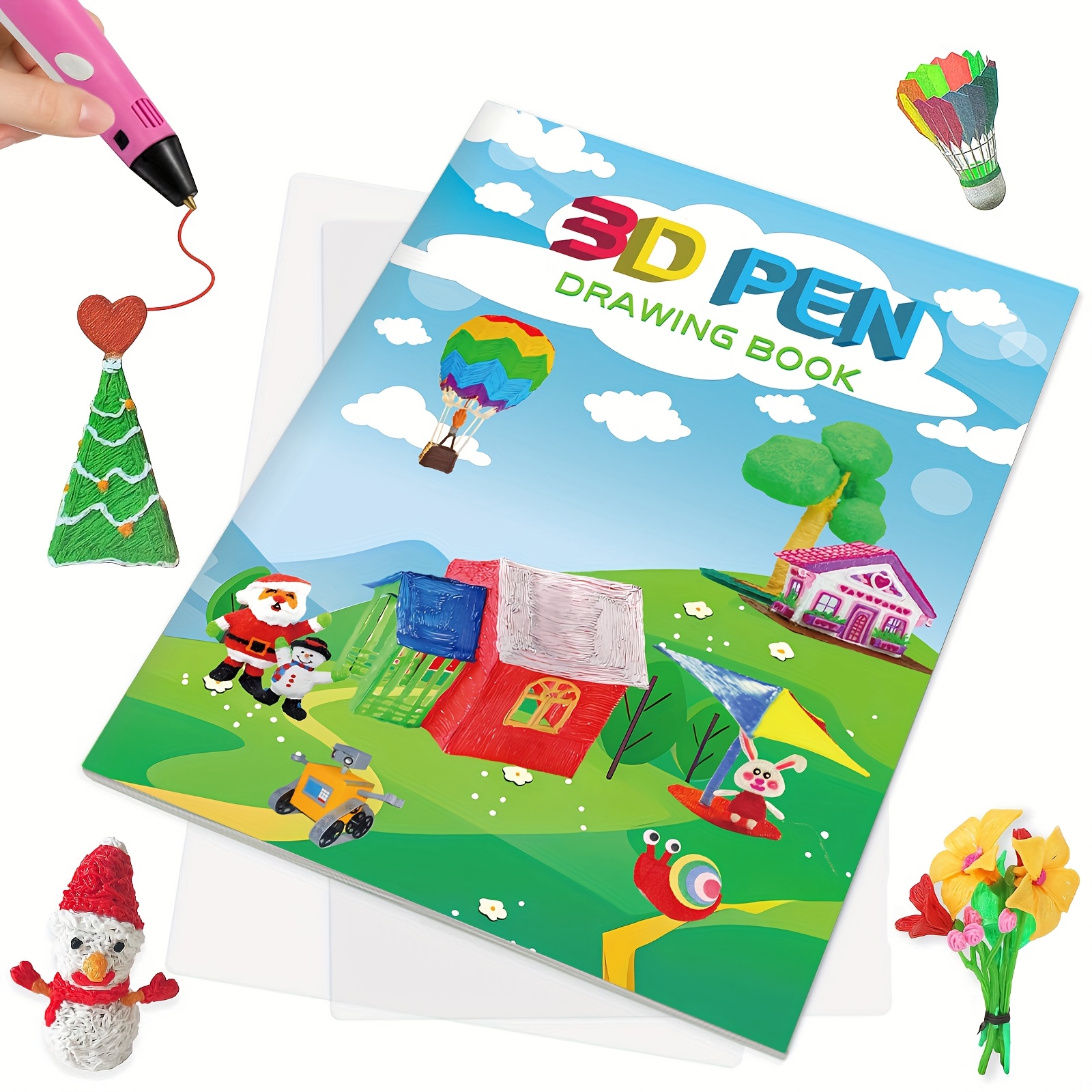 

42 Patterns New 3d Drawing Book, 3d Printing Pen Copy Painting Stencil Gift For Birthday Christmas