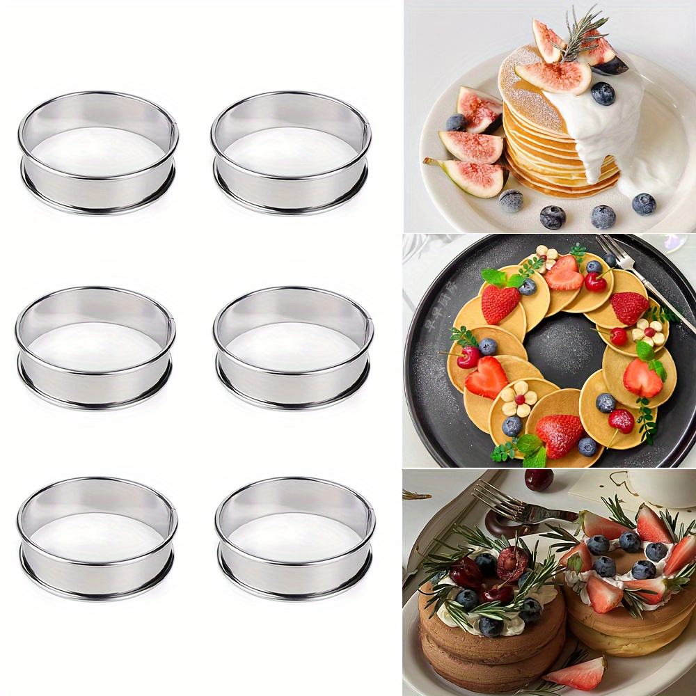 

6pcs Stainless Steel & Set - For Breakfast, Desserts & - Kitchen Gadgets