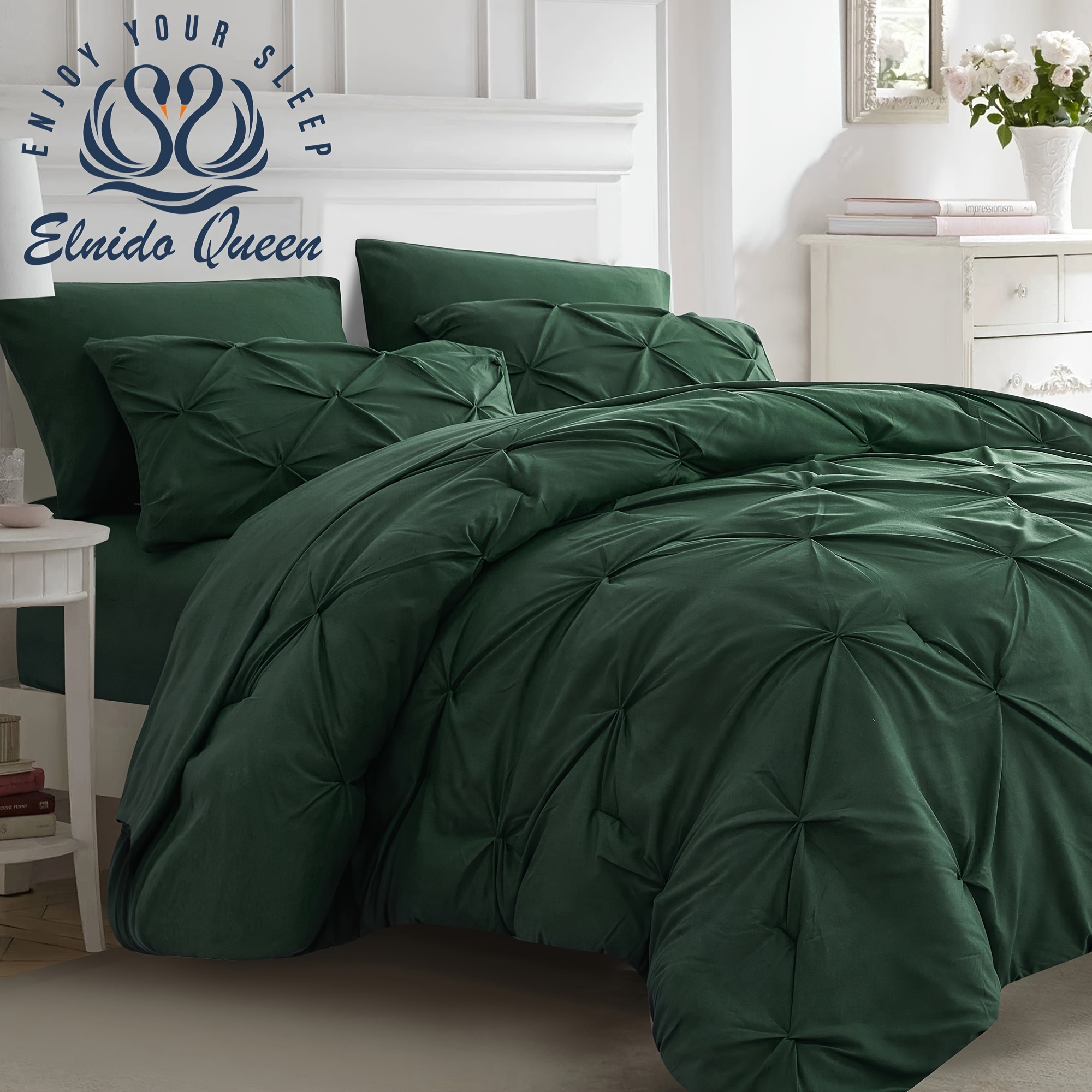 green comforter twin sold on Temu United States