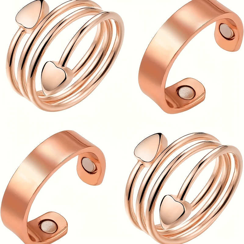 TEMU 4pcs Magnetic Rings, Unisex Perfect Gift For Family