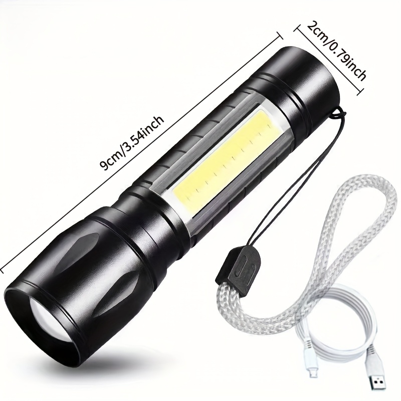 TEMU P70 Rechargeable Led Flashlight, 5 , Powerful Handheld Flashlight For Camping And Emergency