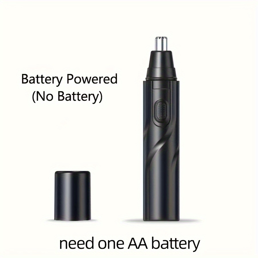 1pc Nose Hair Trimmer, Professional Painless Nose And Ear Hair Trimmer for Women Men, Stainless Steel Head Nose Hair Remover, Mute Efficient Battery-Operated Easy Cleansing, Father's Day Gift