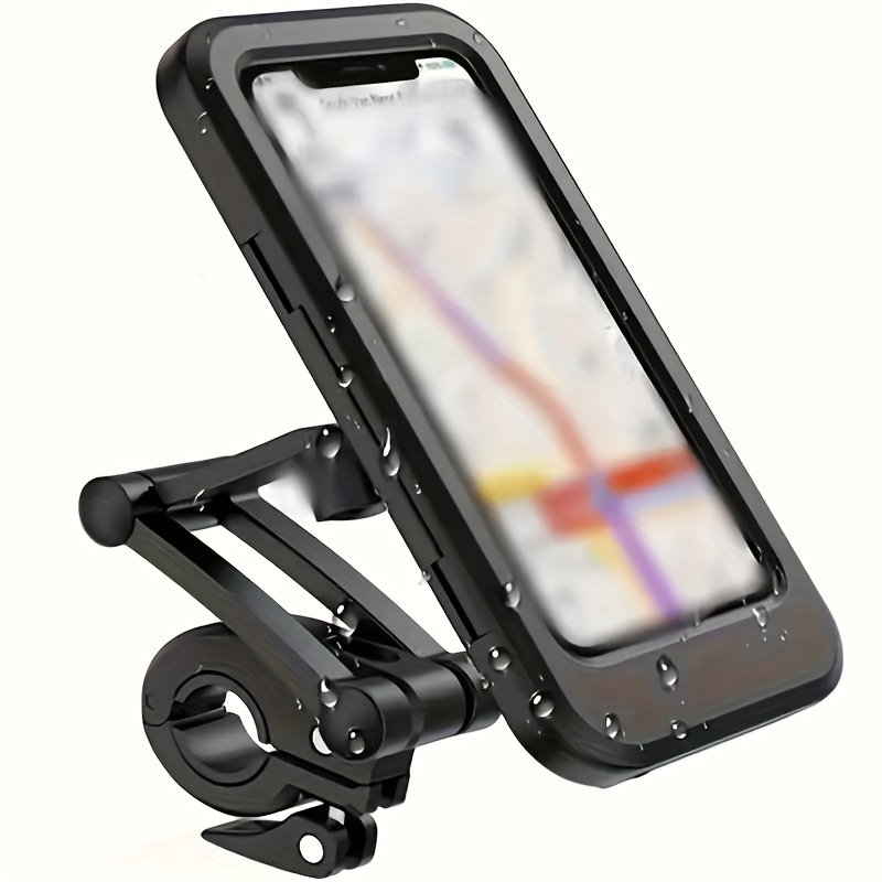 

Waterproof Bike Phone Holder, Motorcycle Handlebar Mount, Mountain Bicycle Cellphone Clamp, Scooter Phone Clip Freely Adjustable Height And 360°rotation, Suitable For Any Smartphone Gps Navigation