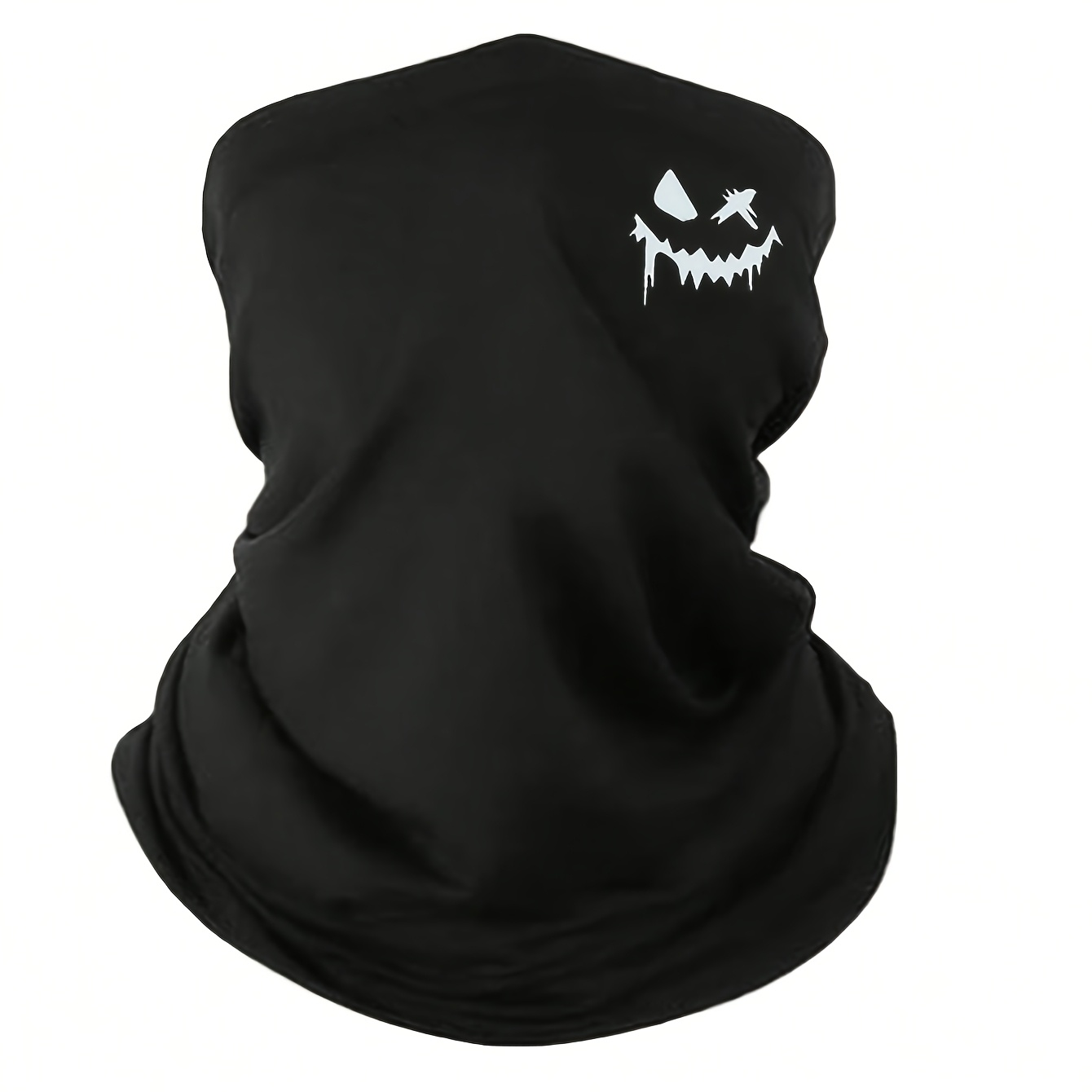 Musion Evil Face Half Mask Printing Mask Breathable Quick Drying Half Face Ski Mask Dustproof Riding Cap For Hiking And Cycling