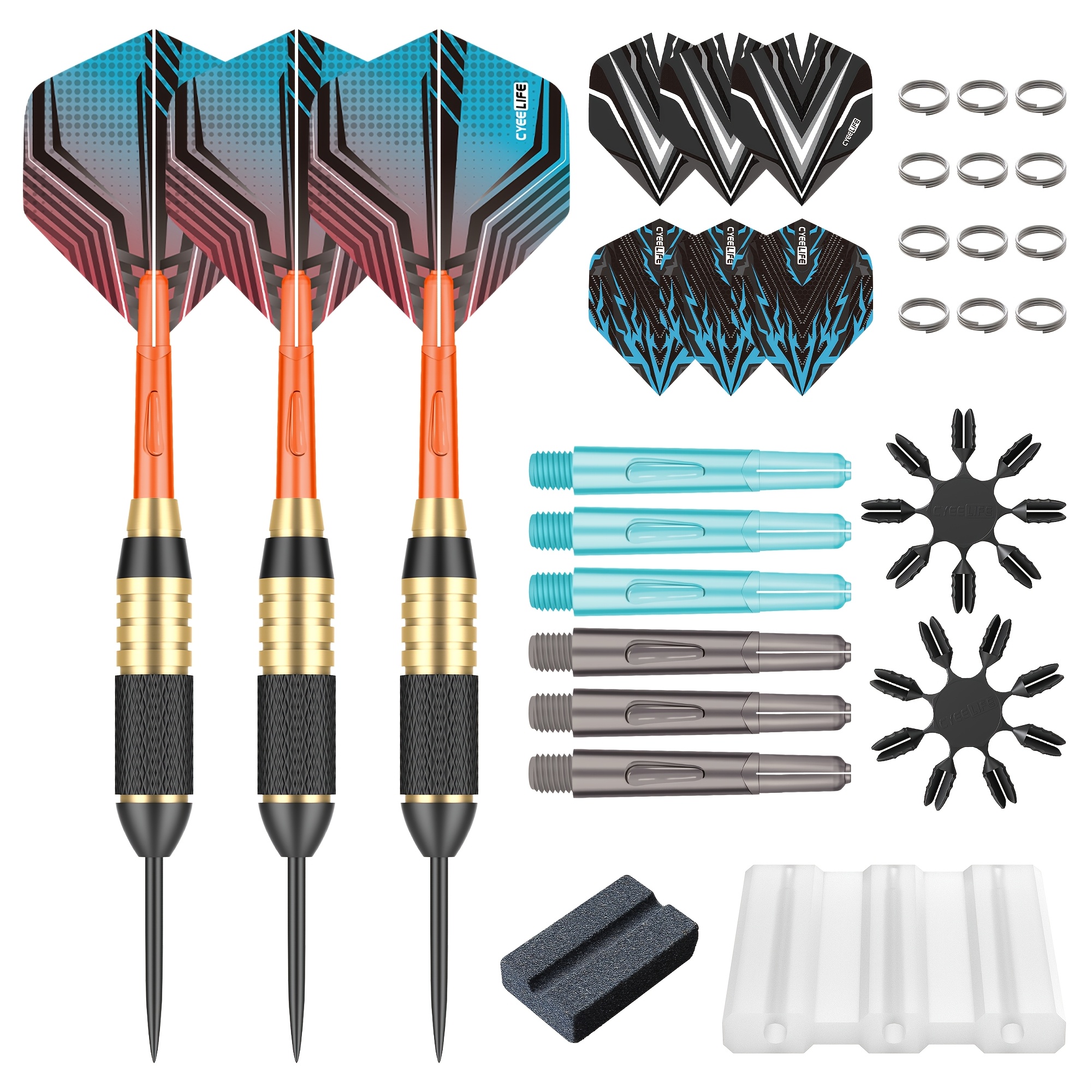 TEMU 25g Hard Pure Copper Metal Needle Tip Darts - Professional Competition Practice Darts