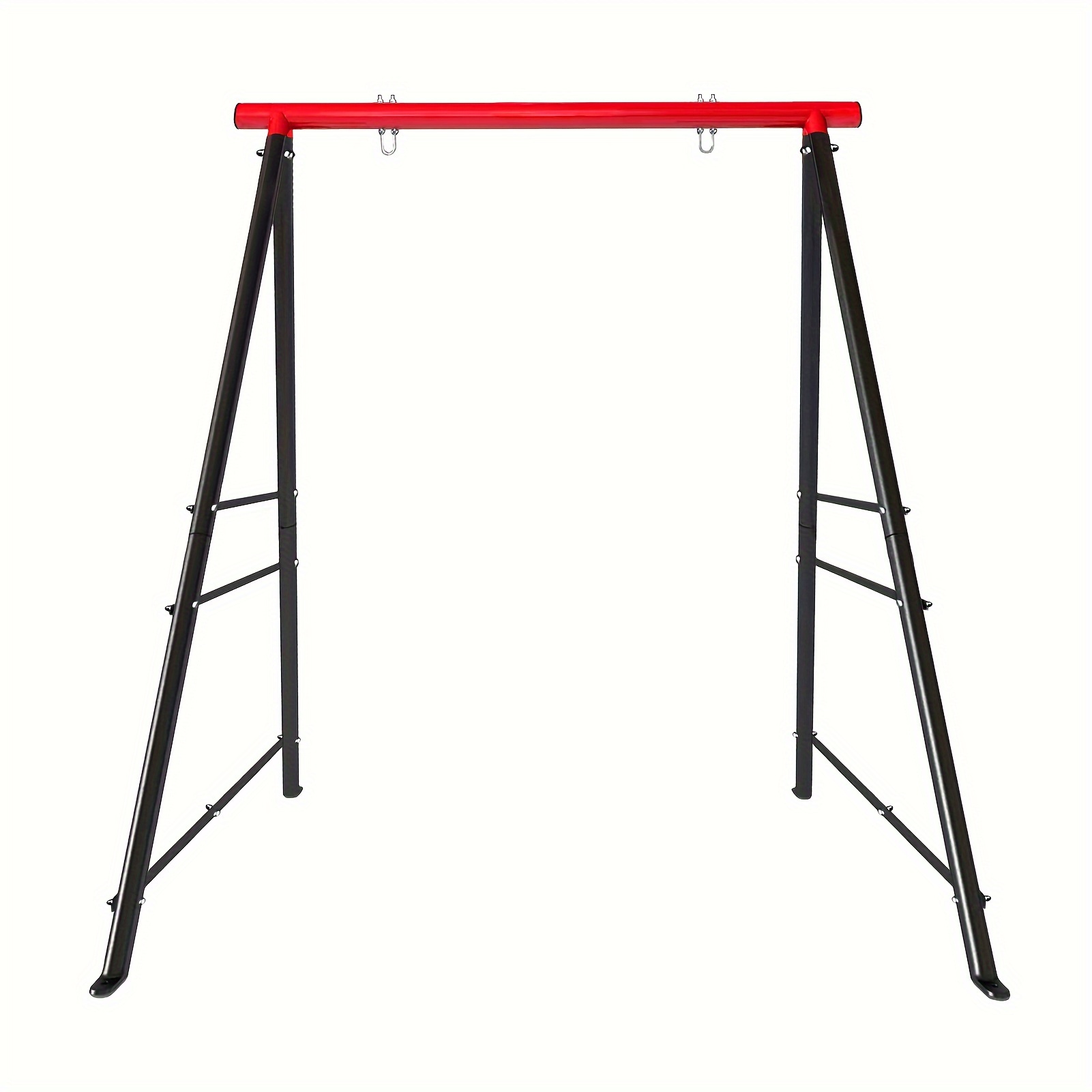 

Swing Stand, Powder Coated Swing Frame Of For Backyard With Extra Side Bars, 660 Lbs Heavy-duty A-frame Outdoor Swing Fits Swing Chair, Porch Swing, Red (frame Only)