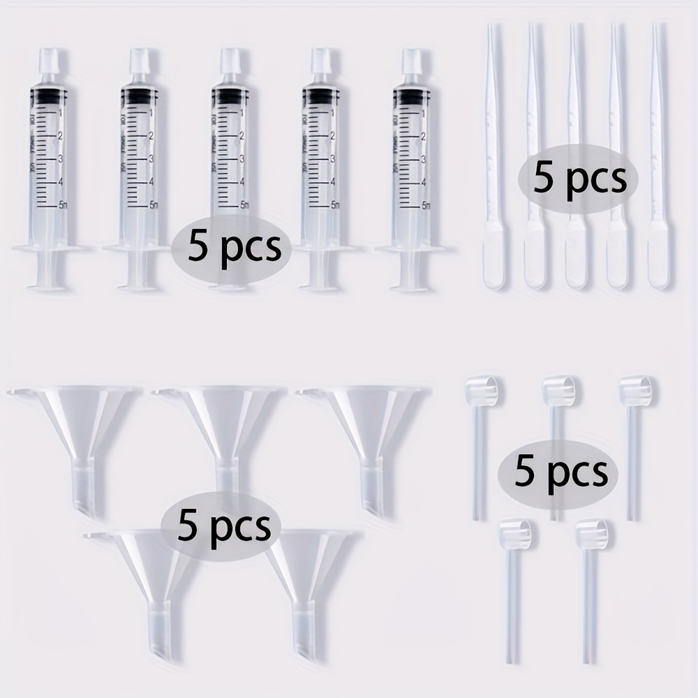 20/40pcs Perfume Refill Kit: Plastic Funnels, Pipettes, Droppers And Syringes - Ideal For Travel