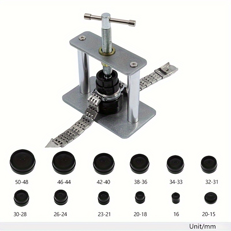 

Professionele Horloge Druk Op Set Horloge Terug Voor Case Closing Tool & Fitting Dies Horloge Reparatie Gereedschap Matrijs Set Voor Horlogemaker