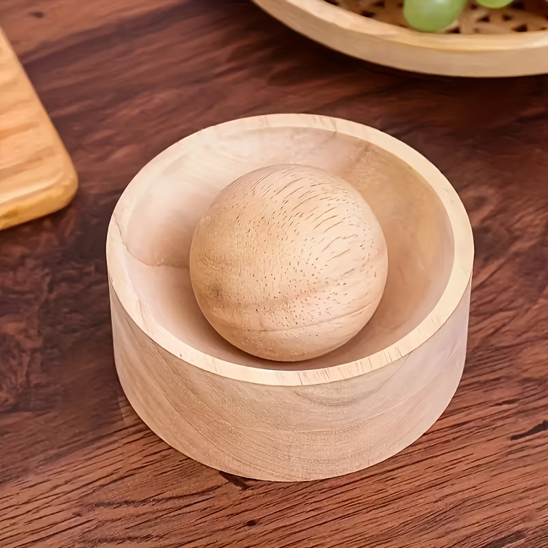 TEMU Handmade Pastry : Two-piece Wooden Dumpling Wrapper Maker Set, A Baking Tool For Catering Services. And , Press Uniform Round Wrappers, Suitable