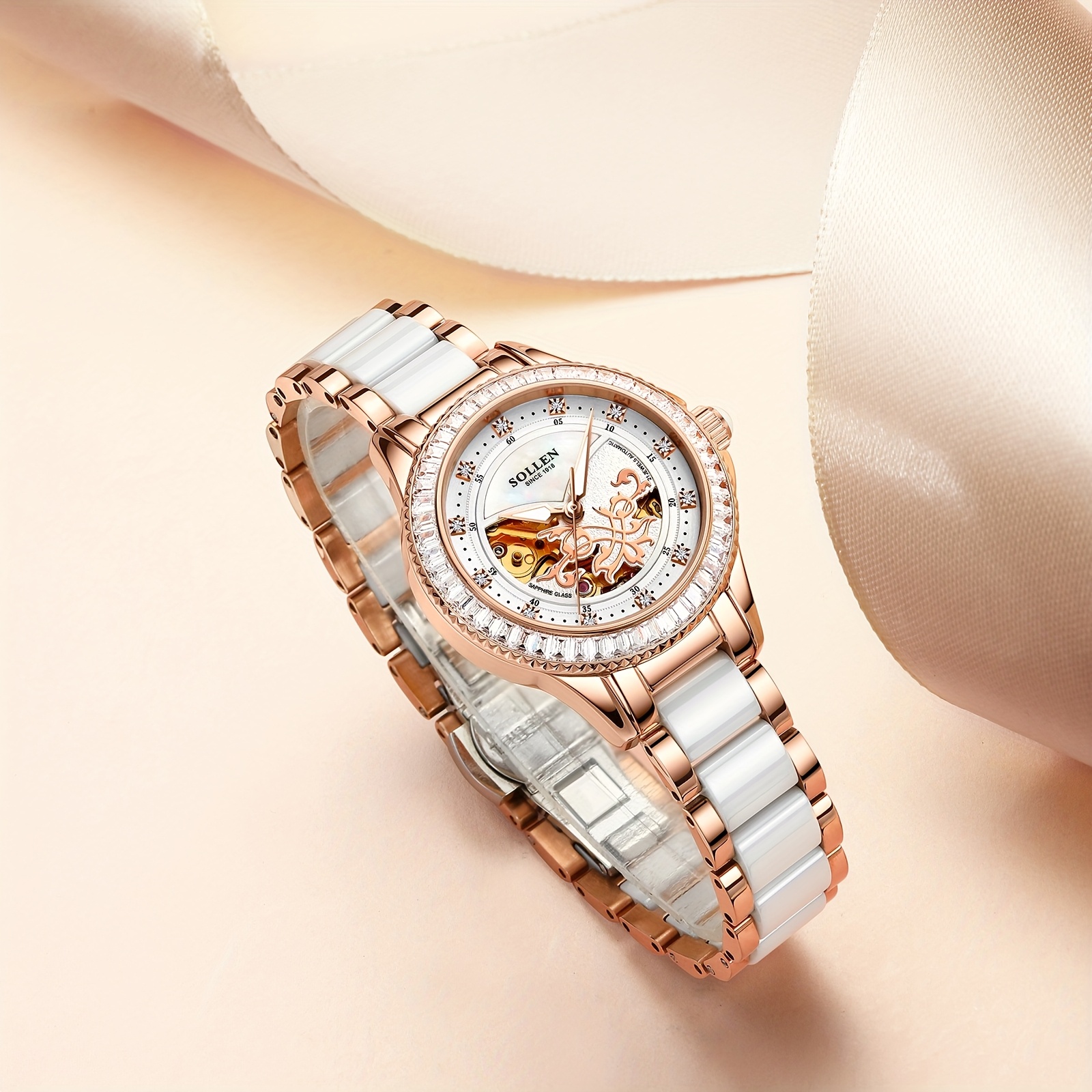 automatisch mechanisch dameshorloge dubbelzijdig Temu Belgium