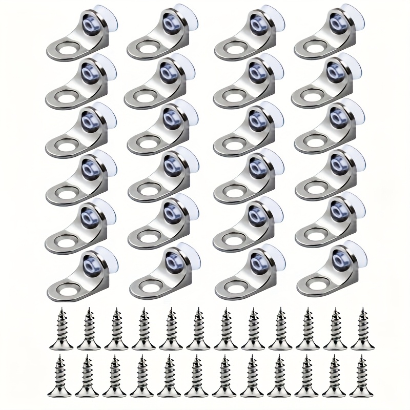 TEMU Ensemble de 48 pièces d'étagère à clous pour avec ventouses amovibles, support en verre plat, chevilles, séparateur, fixation en bois stratifié