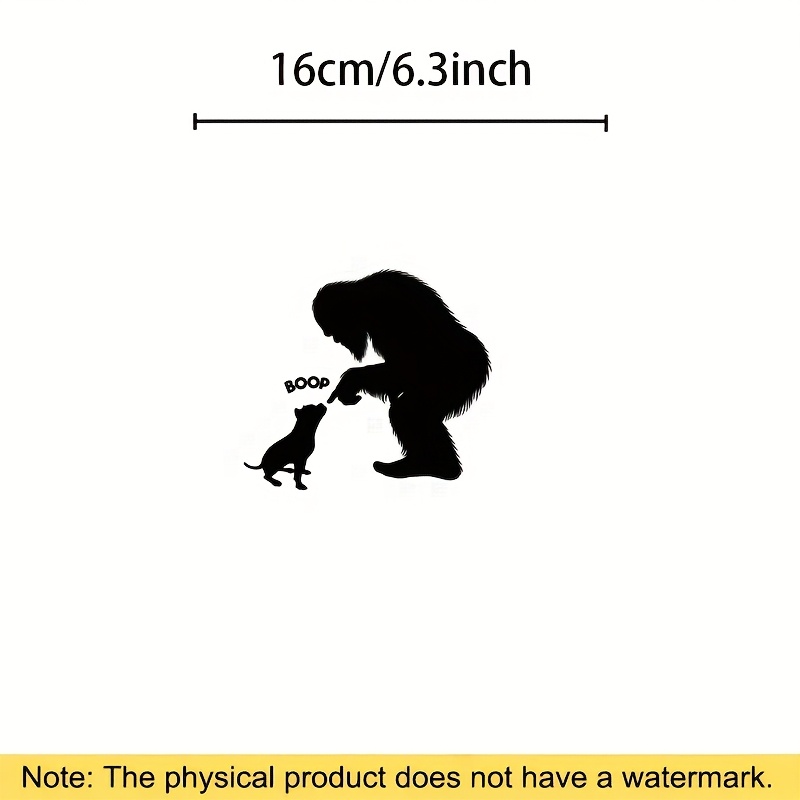 TEMU Sasquatch  Pitbull  Humorous Vinyl Sticker For Dog Lovers Car Exterior Accessories