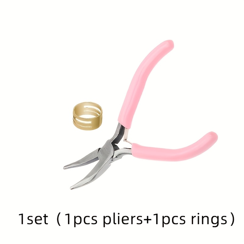TEMU 1 pince + 1 produit de perles pour bagues et bijoux, mini pince , outils d'emballage multifonctionnels et essentiels (noir/jaune/rose)