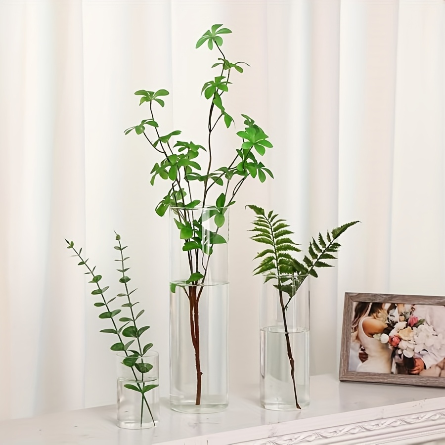24pcs Glass Vase Set for Table Centerpiece, Modern Candle Holders