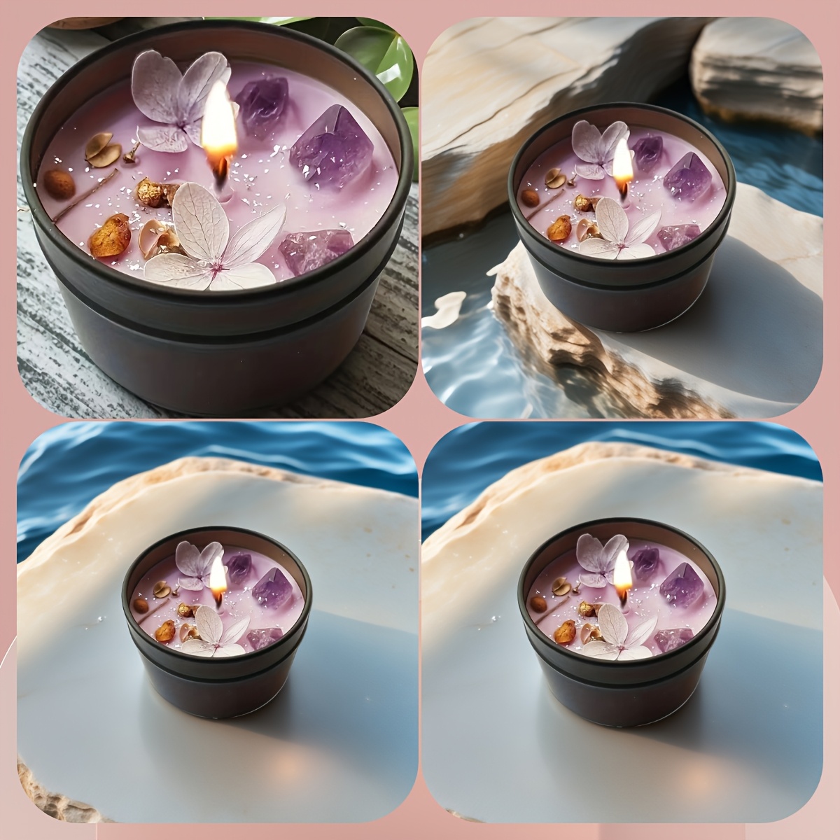 Image of 2pcs 6.5oz Candle Black Iron Can Wholesale Creative Premium Feeling Gift, Suitable For Home Decoration, Yoga, Meditation, Romantic Atmosphere,. Ladies' Gift, Birthday Gift. Holiday Gifts