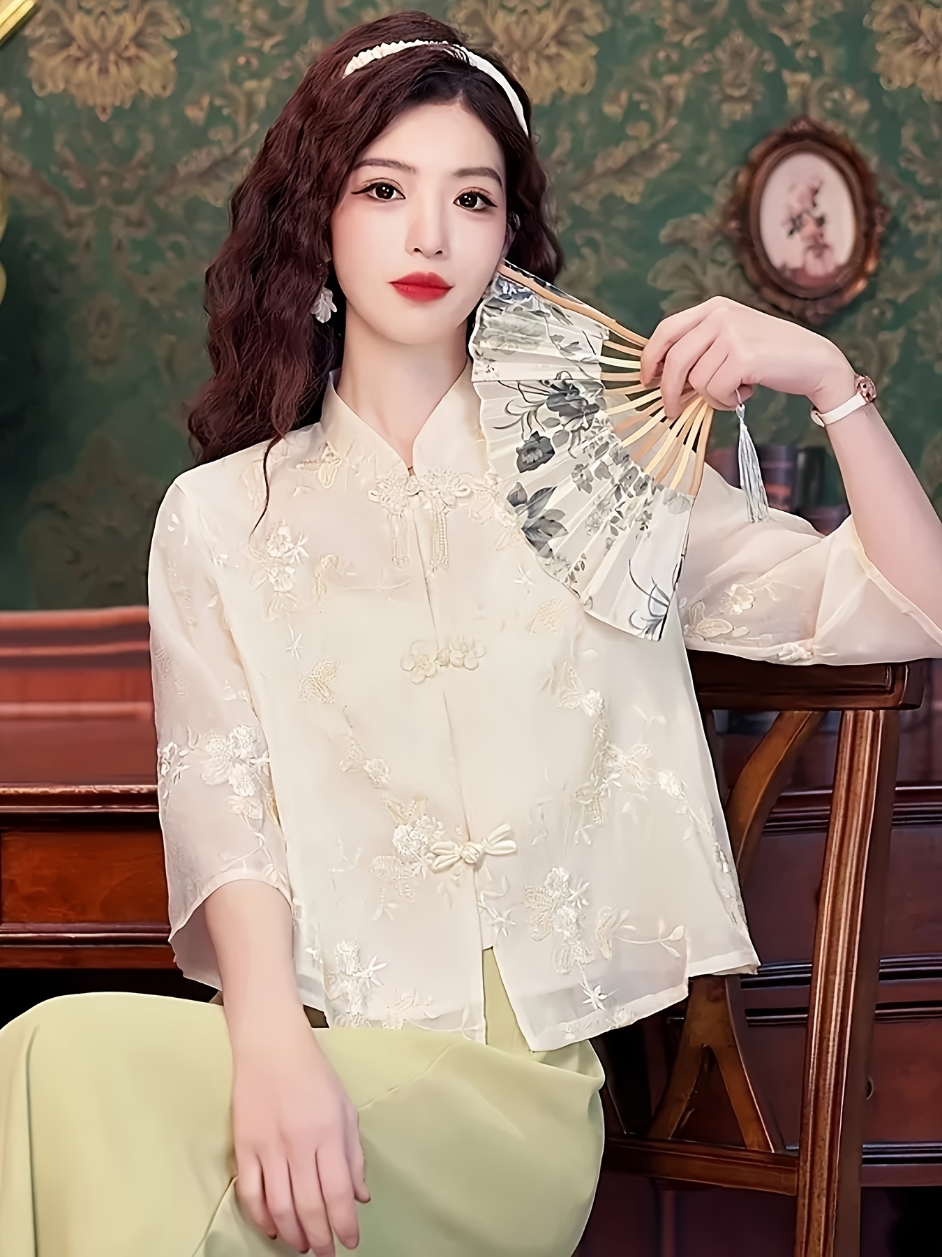 blusa donna in stile cinese retro camicia Temu Italy