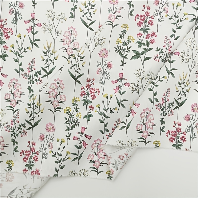 1pc Banner 63in/160cm Floral Printed Fabric, Country Style Handmade Cloth, Suitable For Pillowcases Bedding Home Curtains Tablecloth Bags Masks