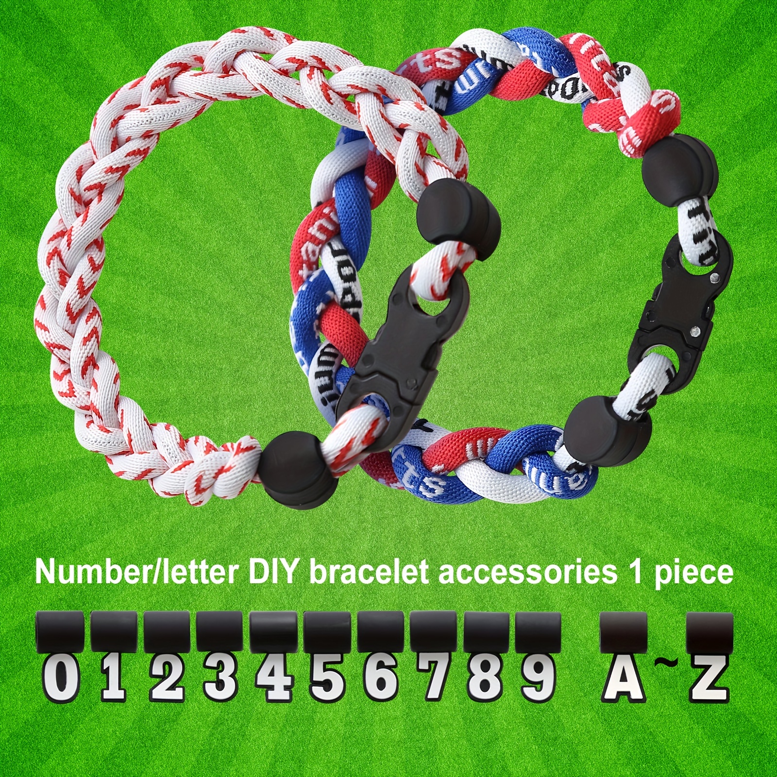   sporty style braided wristband fashion rope woven bracelet for sports fans souvenirs