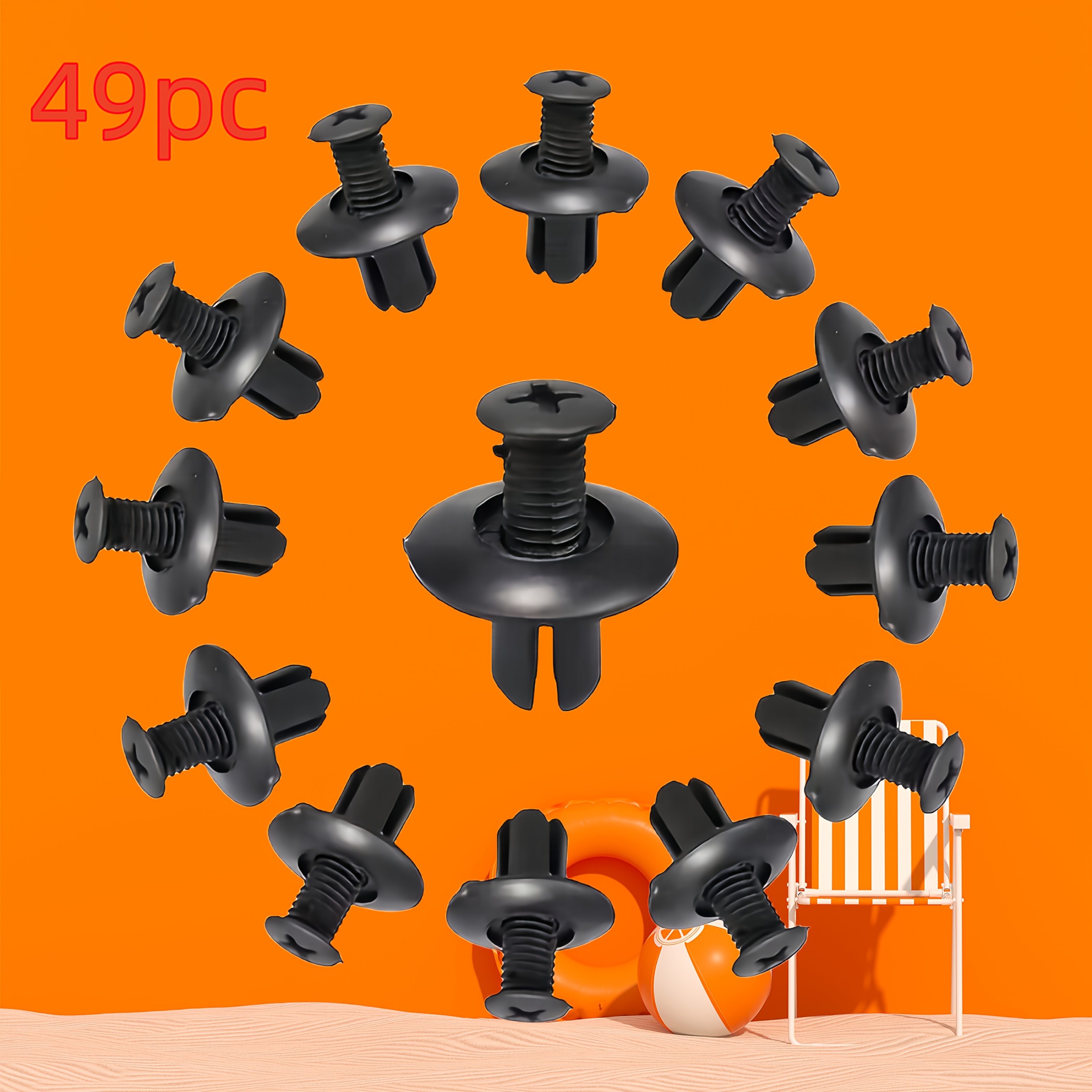 TEMU Kit da 49 pezzi di fermagli universali da 6 mm per , clip di fissaggio per , fermagli di fissaggio per paraurti e bagagliaio, di grande successo