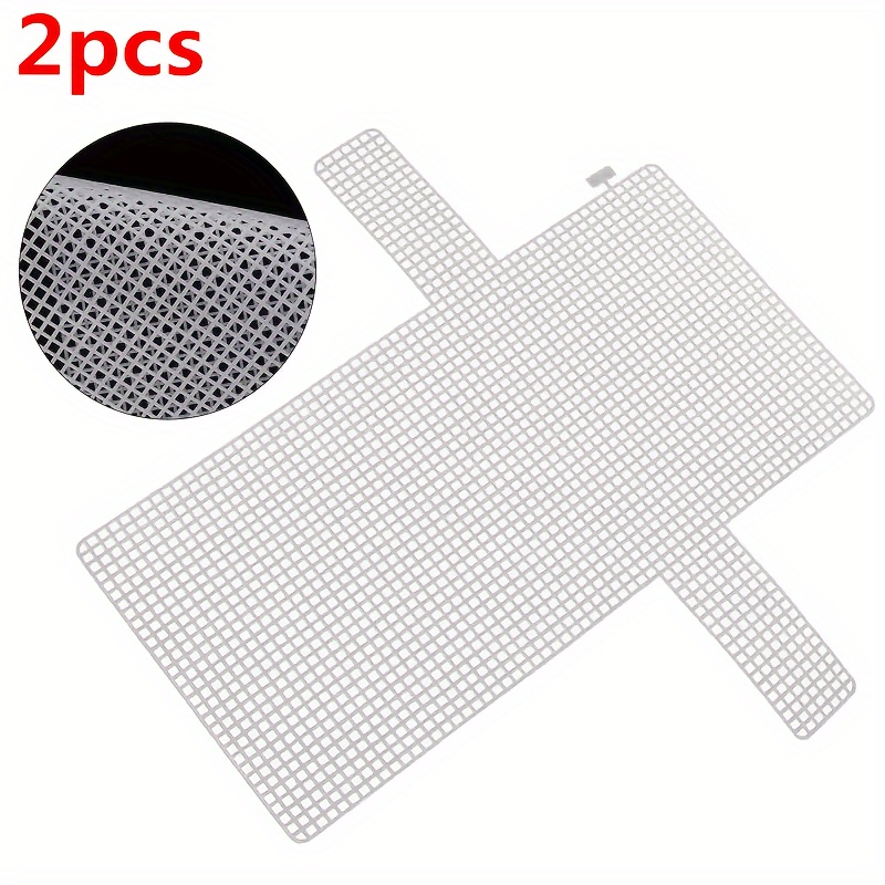 

2pcs Large Clear Plastic Canvas Sheets For Diy Handmade Bags - Pre-cut, Solid Color Mesh Fabric With Hooks For Crafting Purses & Accessories