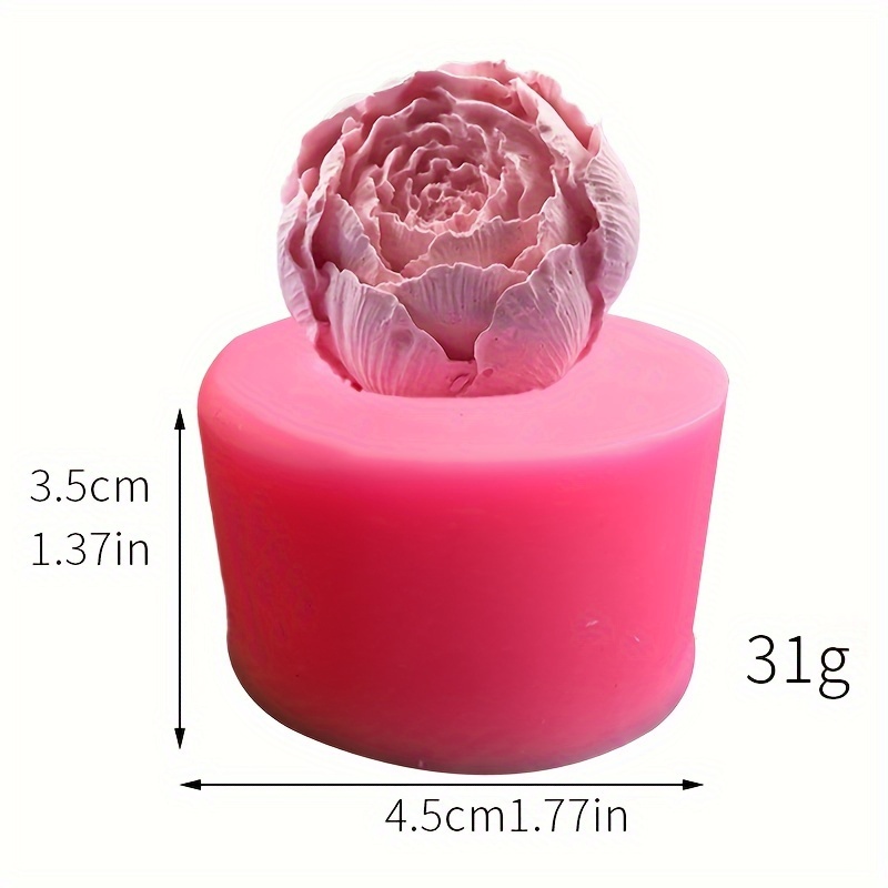 E-shop ., Blumen-Silikonform, Rosen-Pfingstrosen-Schokoladenmousse-Eiscremeform, Tropfkaugummi-Aromatherapie-Gips-Kerze