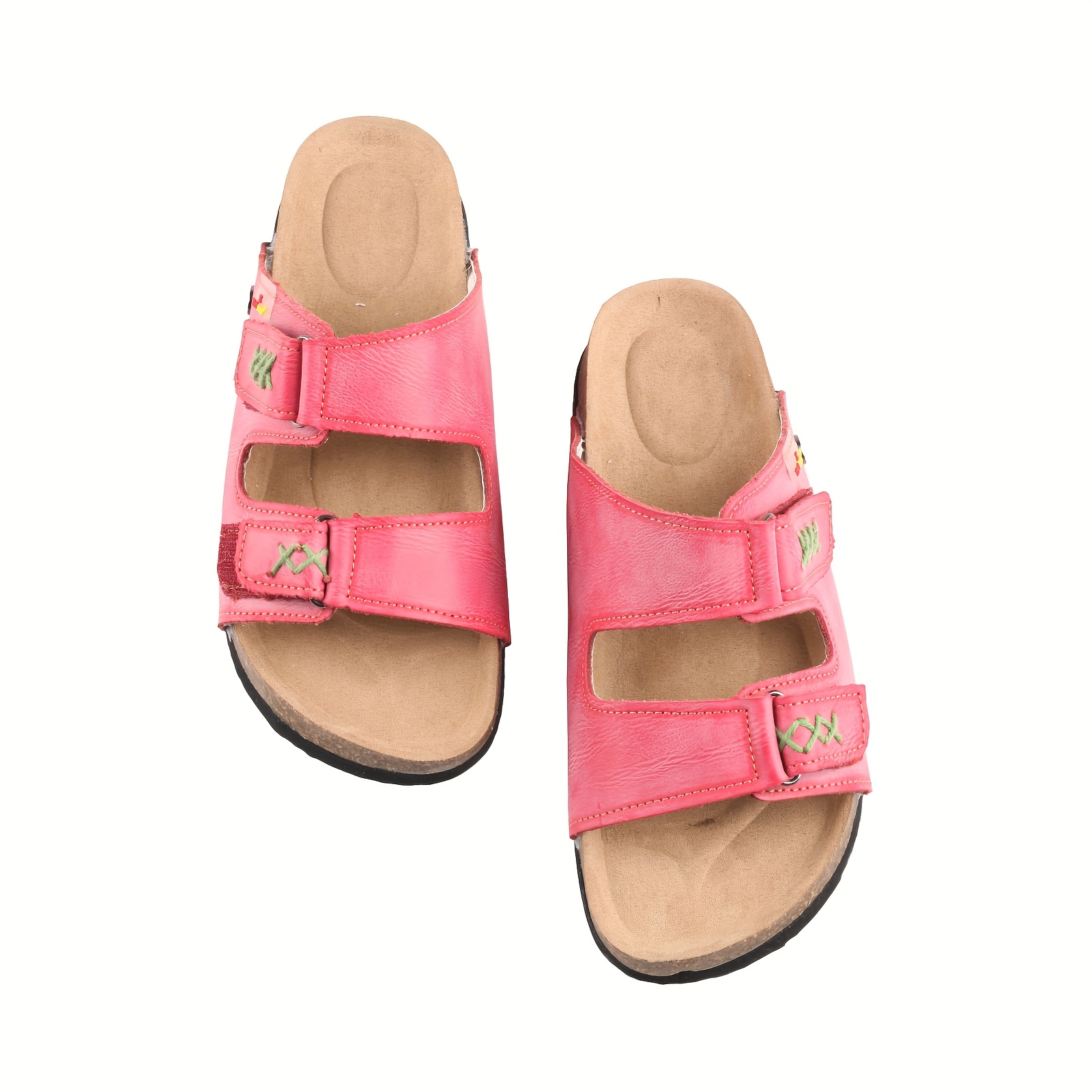 womens leopard print flip flops open toe summer sandals with non   thick platform sole cushioned eva tpr outsole slip on   for women   everyday formal use cute sandals Product details 3