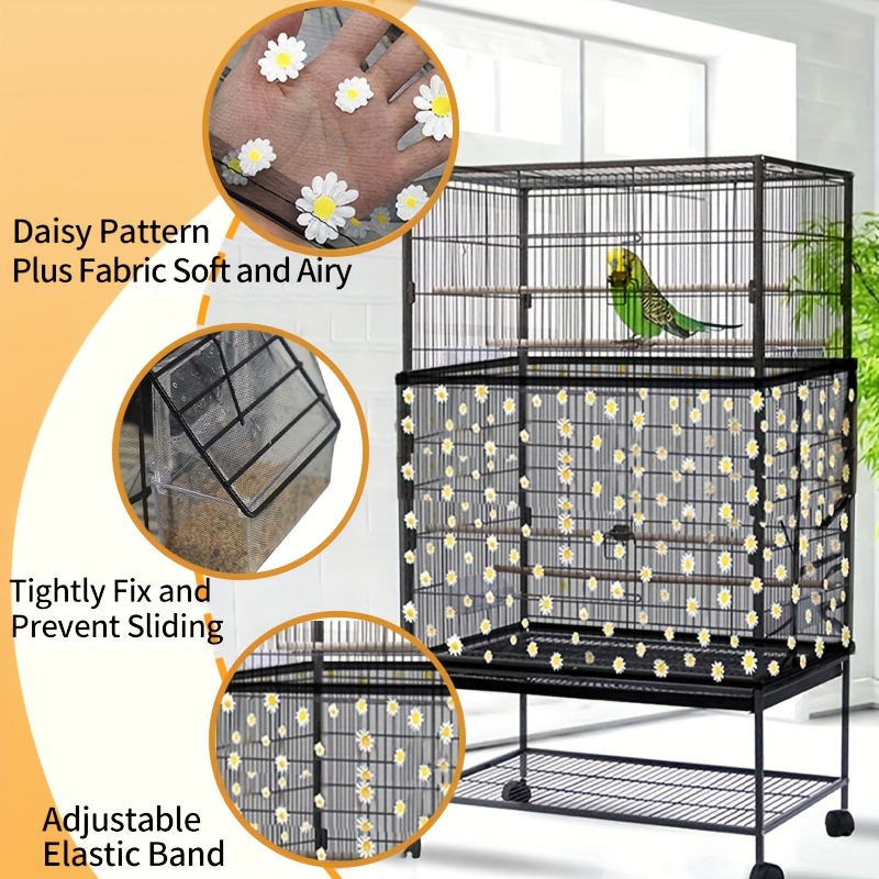 Retractable Birdcage Seed Catcher Net-Soft Breathable Mesh Cover... product image 4