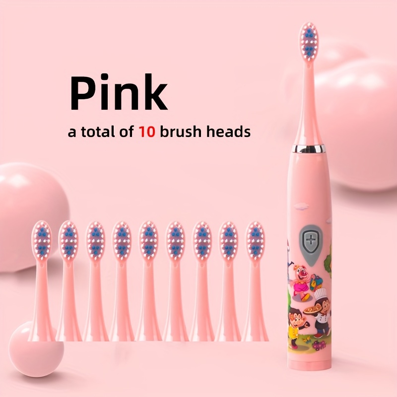 10 Pack Electric Toothbrush Battery Version Soft Brushes 1 Vibration Cleaning Set