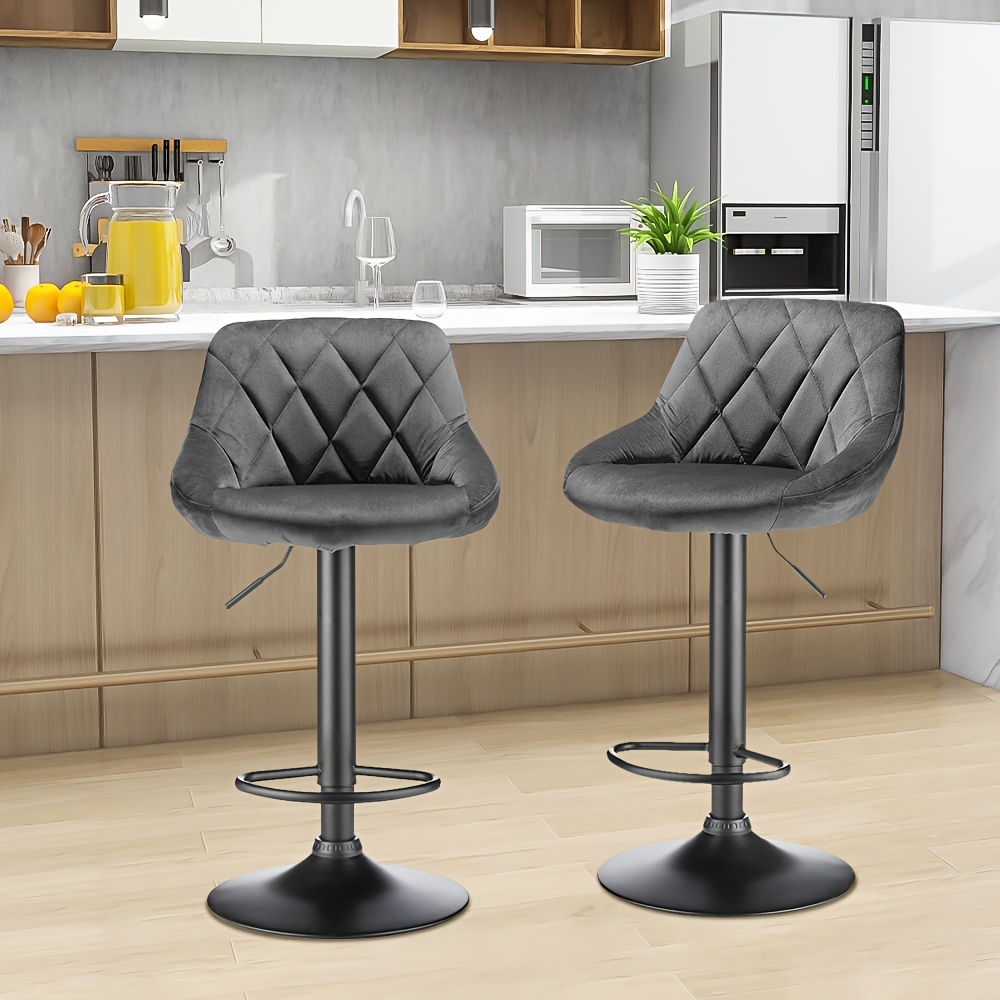 Set Of 2 Stools Featuring A And High-quality Cushioning Suitable For Cafes And Hotel Bars