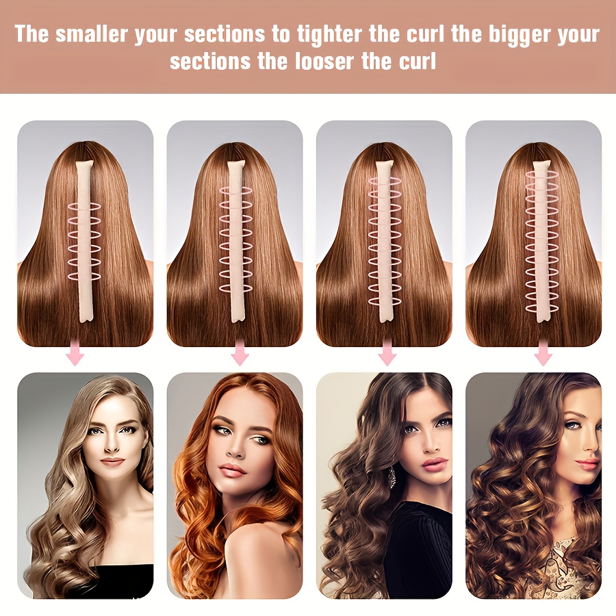 Ellitina 4pcs Heat-Free Curling Rod Headband