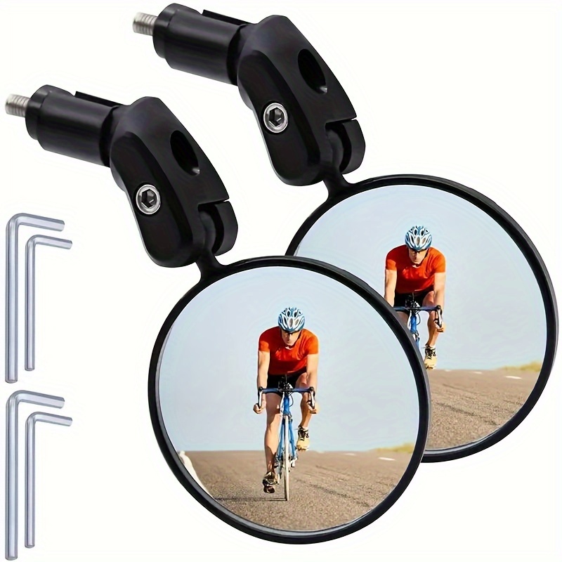 

1/2pcs Bicycle Rearview Mirror, Mountain Road Bike Foldable Convex Rearview Mirror, Universal Reflective Mirror, Cycling Equipment