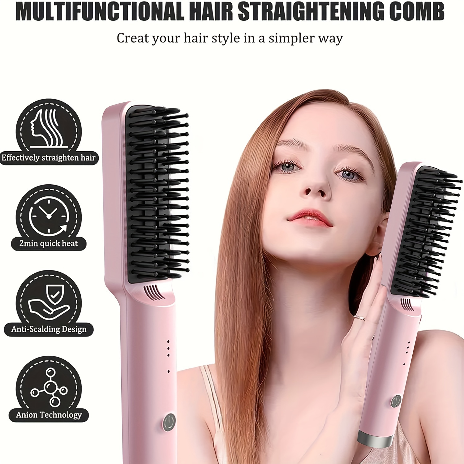 

Ion Straight , Heating Comb, 3- , Locking And Closing , , Styling Hot , Women's